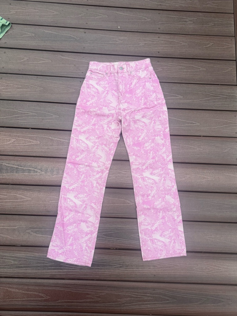BDG Pink Printed Jeans Waistband Detail size 24